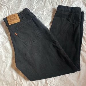 Vintage Black Levi’s 560 Jean Bootcut Size 34x30 Orange Tag